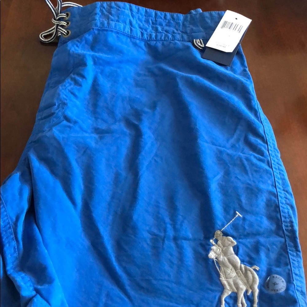 🆕Men’s Ralph Lauren polo blue swim trunks XL NWT